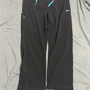 Carhartt Black scrub Cargo Pants with Blue Details XL